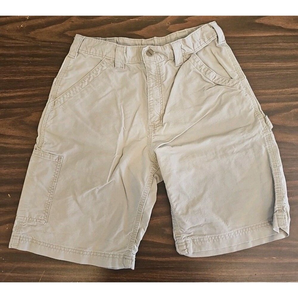 Carhartt B147 TAN Men’s Workwear Gray Construction Outdoor Shorts Size 32 G1